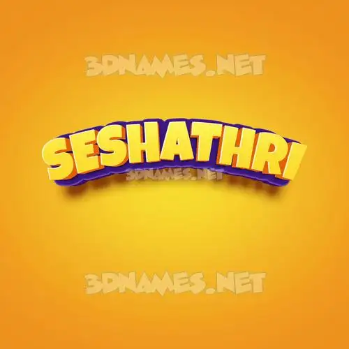 seshathri in Orange Toon style - 3D name wallpaper