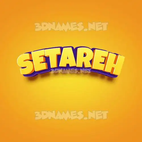 setareh in Orange Toon style - 3D name wallpaper