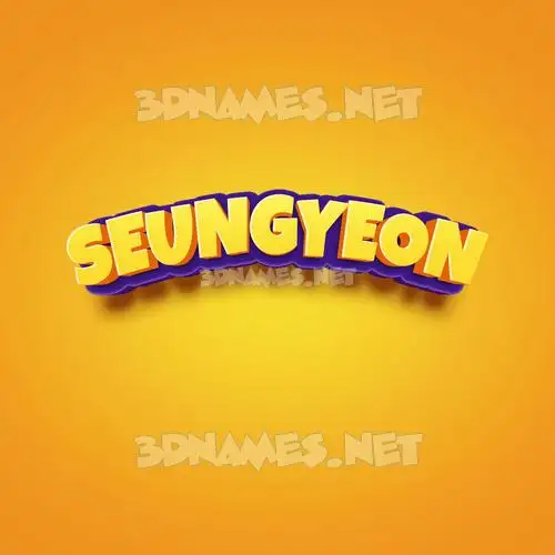seungyeon in Orange Toon style - 3D name wallpaper seungyeon in Orange Toon style - 3D name wallpaper