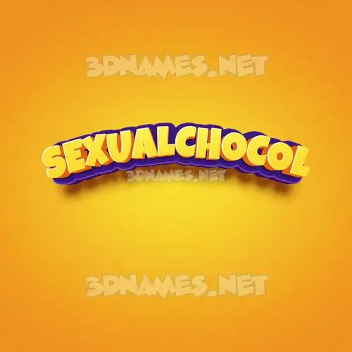 sexualchocol in Orange Toon style - 3D name wallpaper