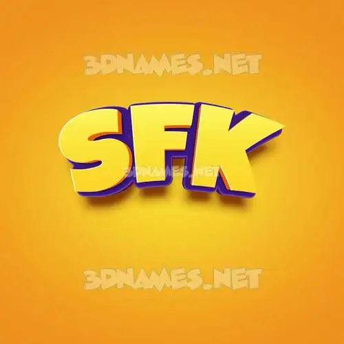 sfk in Orange Toon style - 3D name wallpaper sfk in Orange Toon style - 3D name wallpaper