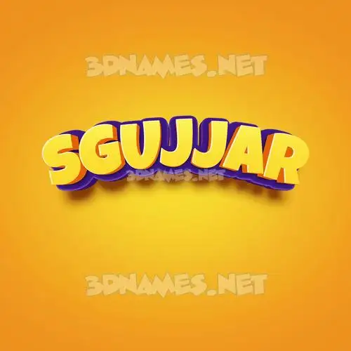 sgujjar in Orange Toon style - 3D name wallpaper