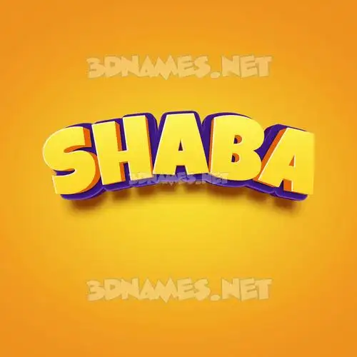shaba in Orange Toon style - 3D name wallpaper shaba in Orange Toon style - 3D name wallpaper