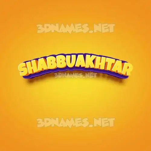 shabbuakhtar in Orange Toon style - 3D name wallpaper shabbuakhtar in Orange Toon style - 3D name wallpaper
