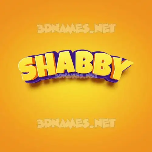 shabby in Orange Toon style - 3D name wallpaper shabby in Orange Toon style - 3D name wallpaper
