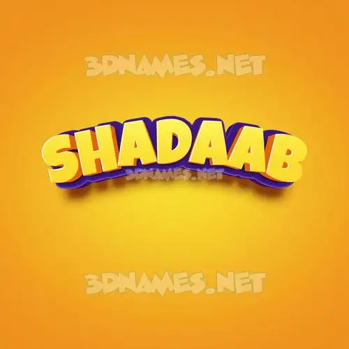 shadaab in Orange Toon style - 3D name wallpaper shadaab in Orange Toon style - 3D name wallpaper