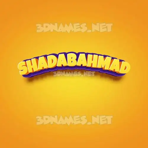 shadabahmad in Orange Toon style - 3D name wallpaper shadabahmad in Orange Toon style - 3D name wallpaper