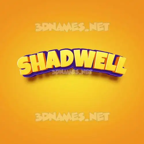 shadwell in Orange Toon style - 3D name wallpaper