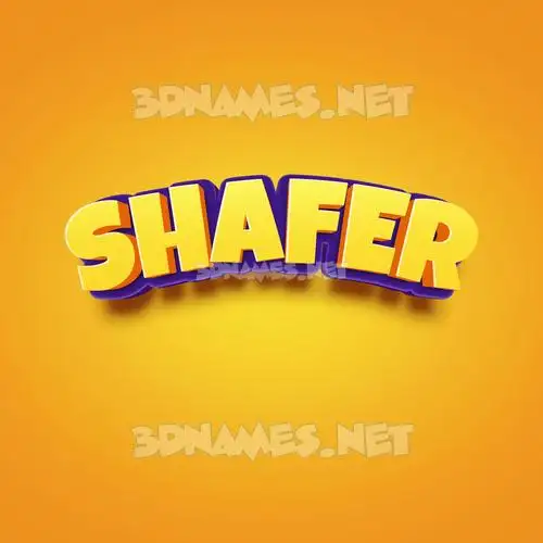 shafer in Orange Toon style - 3D name wallpaper