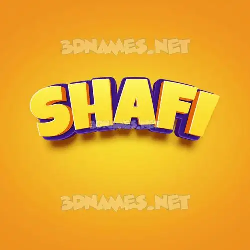 shafi in Orange Toon style - 3D name wallpaper shafi in Orange Toon style - 3D name wallpaper
