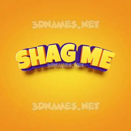 shag me in Orange Toon style - 3D name wallpaper