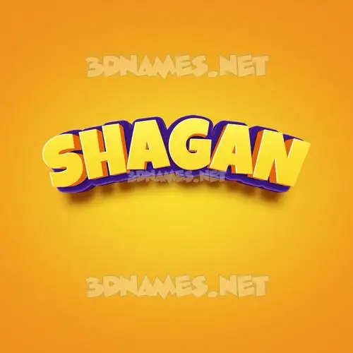 shagan in Orange Toon style - 3D name wallpaper