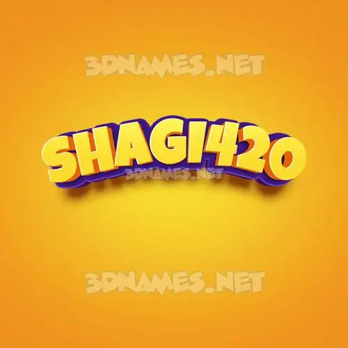 shagi420 in Orange Toon style - 3D name wallpaper