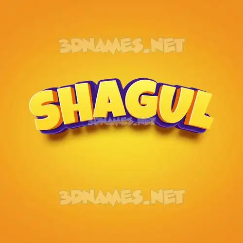 shagul in Orange Toon style - 3D name wallpaper shagul in Orange Toon style - 3D name wallpaper