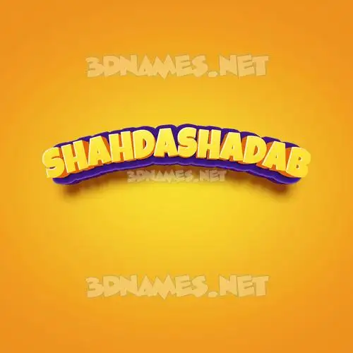 shahdashadab in Orange Toon style - 3D name wallpaper shahdashadab in Orange Toon style - 3D name wallpaper