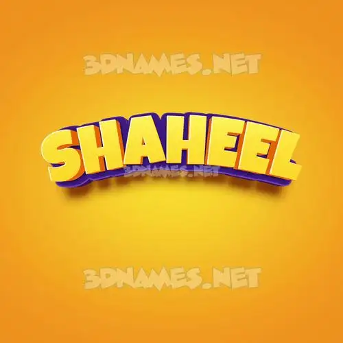 shaheel in Orange Toon style - 3D name wallpaper shaheel in Orange Toon style - 3D name wallpaper