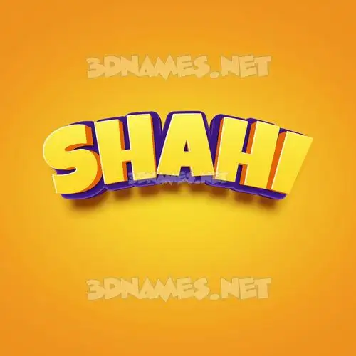 shahi in Orange Toon style - 3D name wallpaper