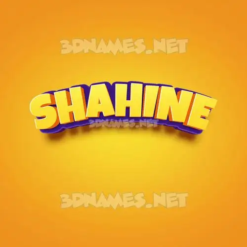 shahine in Orange Toon style - 3D name wallpaper shahine in Orange Toon style - 3D name wallpaper