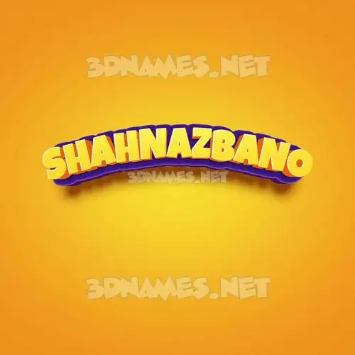shahnazbano in Orange Toon style - 3D name wallpaper