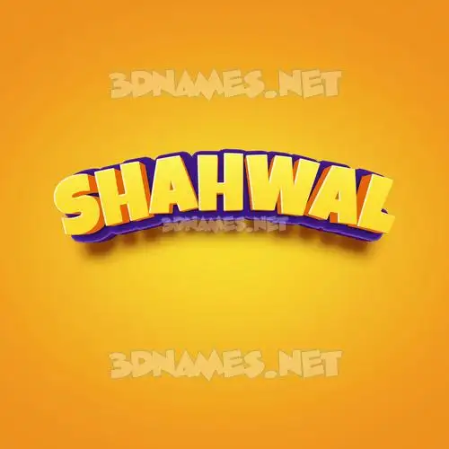 shahwal in Orange Toon style - 3D name wallpaper shahwal in Orange Toon style - 3D name wallpaper