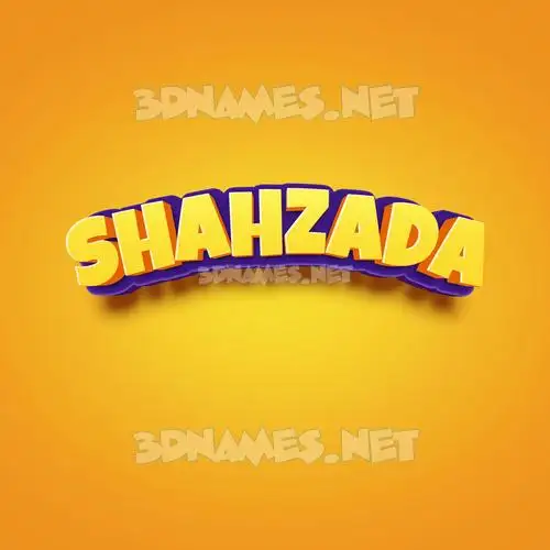 shahzada in Orange Toon style - 3D name wallpaper shahzada in Orange Toon style - 3D name wallpaper