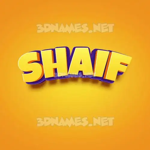 shaif in Orange Toon style - 3D name wallpaper shaif in Orange Toon style - 3D name wallpaper