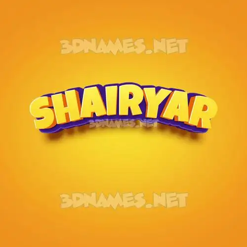 shairyar in Orange Toon style - 3D name wallpaper shairyar in Orange Toon style - 3D name wallpaper