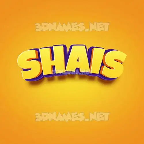 shais in Orange Toon style - 3D name wallpaper shais in Orange Toon style - 3D name wallpaper