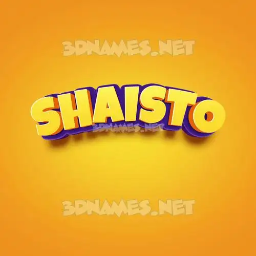 shaisto in Orange Toon style - 3D name wallpaper shaisto in Orange Toon style - 3D name wallpaper