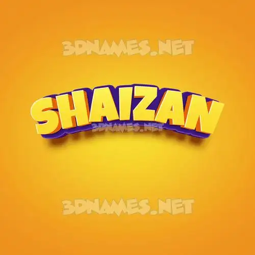 shaizan in Orange Toon style - 3D name wallpaper shaizan in Orange Toon style - 3D name wallpaper