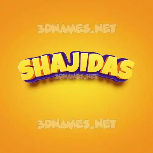 shajidas in Orange Toon style - 3D name wallpaper shajidas in Orange Toon style - 3D name wallpaper