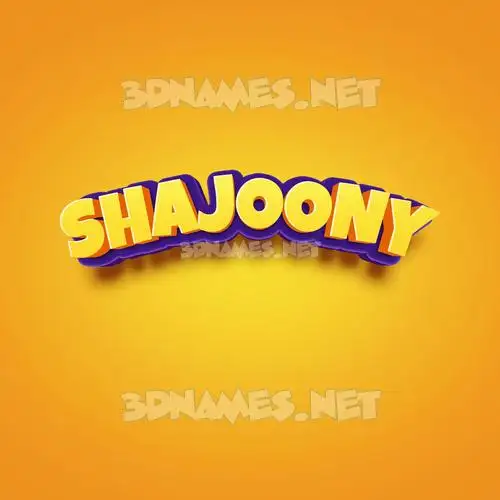 shajoony in Orange Toon style - 3D name wallpaper shajoony in Orange Toon style - 3D name wallpaper