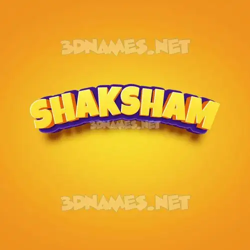 shaksham in Orange Toon style - 3D name wallpaper shaksham in Orange Toon style - 3D name wallpaper