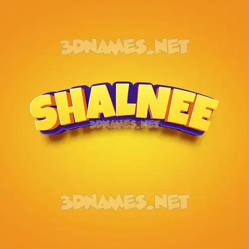 shalnee in Orange Toon style - 3D name wallpaper