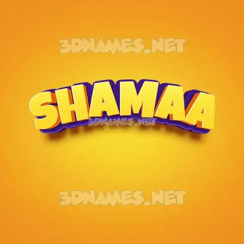 shamaa in Orange Toon style - 3D name wallpaper