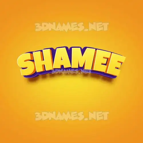 shamee in Orange Toon style - 3D name wallpaper