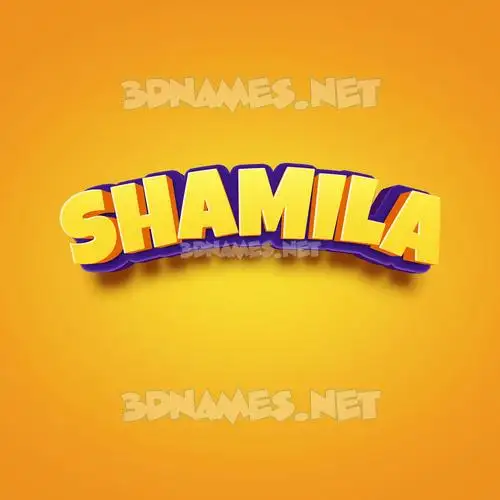 shamila in Orange Toon style - 3D name wallpaper shamila in Orange Toon style - 3D name wallpaper