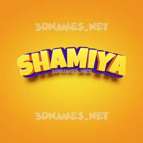 shamiya in Orange Toon style - 3D name wallpaper shamiya in Orange Toon style - 3D name wallpaper