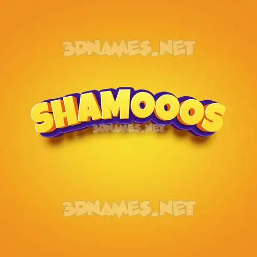 shamooos in Orange Toon style - 3D name wallpaper shamooos in Orange Toon style - 3D name wallpaper