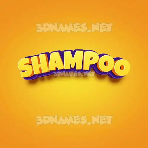 shampoo in Orange Toon style - 3D name wallpaper
