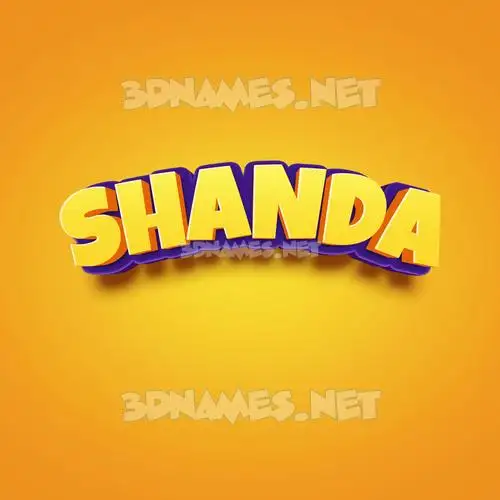 shanda in Orange Toon style - 3D name wallpaper shanda in Orange Toon style - 3D name wallpaper