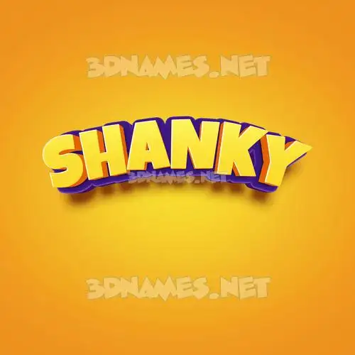 shanky in Orange Toon style - 3D name wallpaper