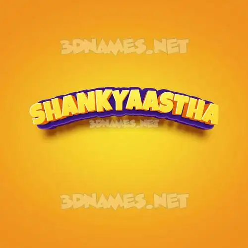 shankyaastha in Orange Toon style - 3D name wallpaper