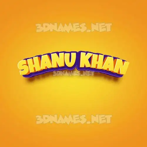 shanu khan in Orange Toon style - 3D name wallpaper shanu khan in Orange Toon style - 3D name wallpaper