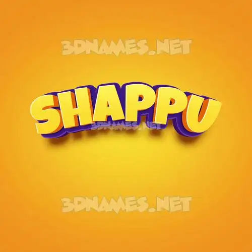 shappu in Orange Toon style - 3D name wallpaper