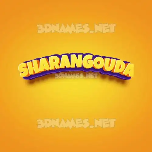 sharangouda in Orange Toon style - 3D name wallpaper sharangouda in Orange Toon style - 3D name wallpaper