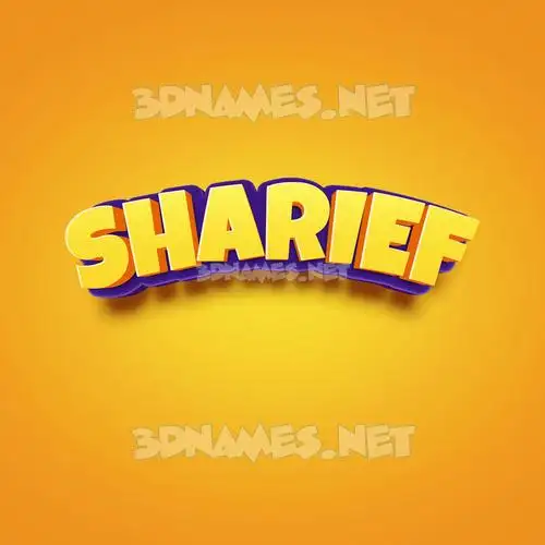sharief in Orange Toon style - 3D name wallpaper sharief in Orange Toon style - 3D name wallpaper