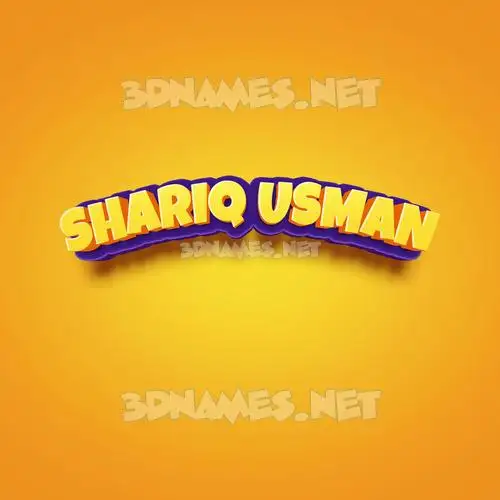 shariq usman in Orange Toon style - 3D name wallpaper shariq usman in Orange Toon style - 3D name wallpaper