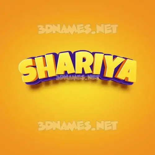 shariya in Orange Toon style - 3D name wallpaper shariya in Orange Toon style - 3D name wallpaper