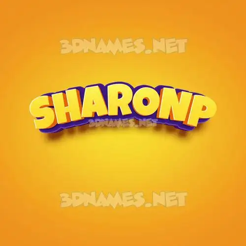 sharonp in Orange Toon style - 3D name wallpaper